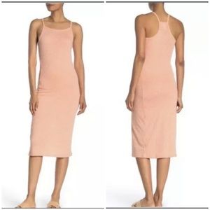 NWOT Alternative Peach Polka Dot MIDI Dress Size XS